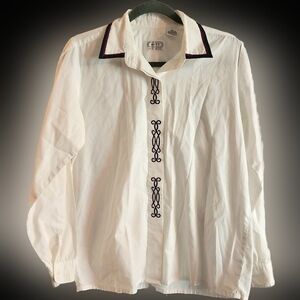 Vintage Witt Shirt Collection Embroidered Button Layer & Accented Collar Shirt